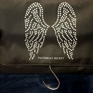 Victoria’s Secret Hanging Makeup or Jewelry Travel Bag Rhinestone Sparkle Wings